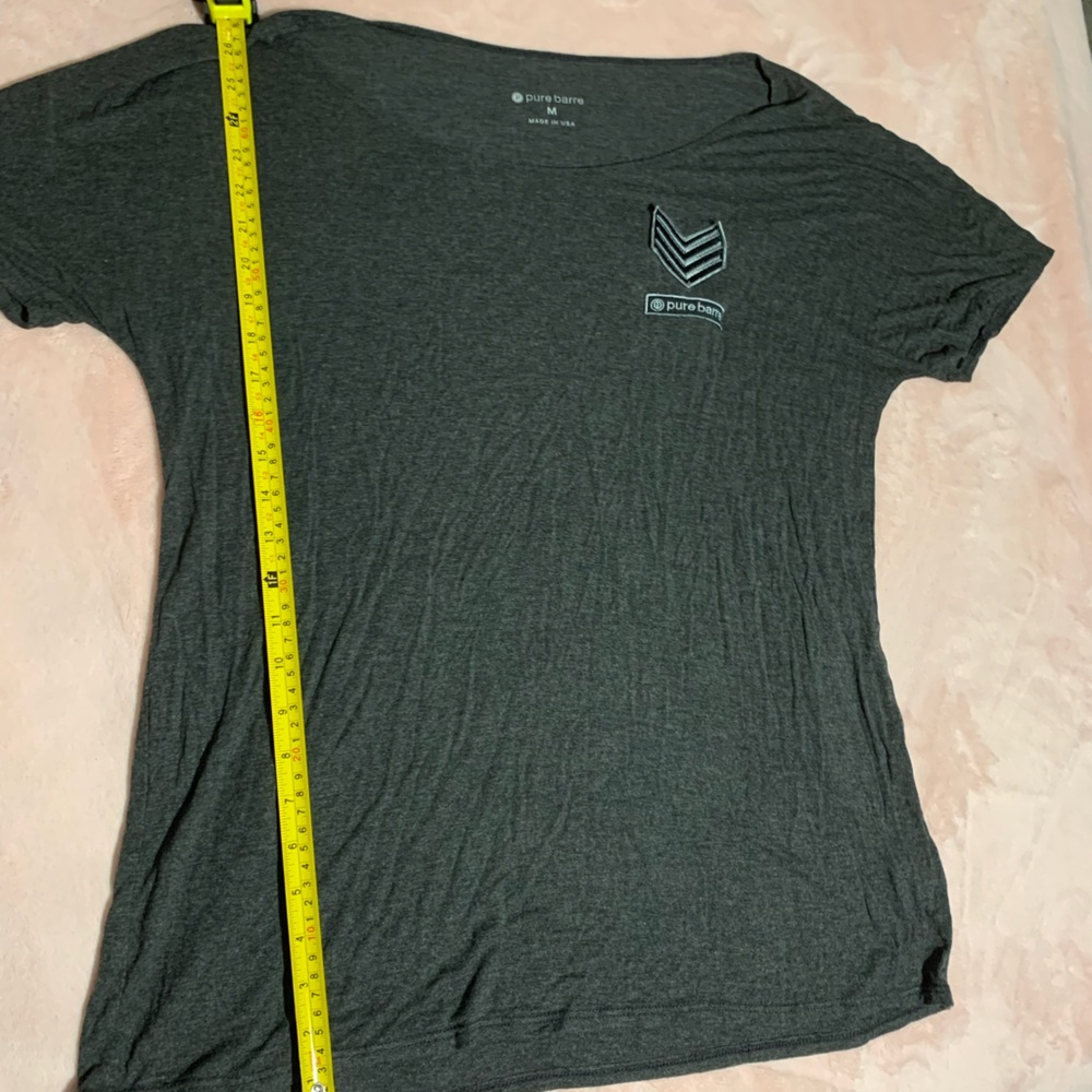 Pure Barre Charcoal Tee with Logo